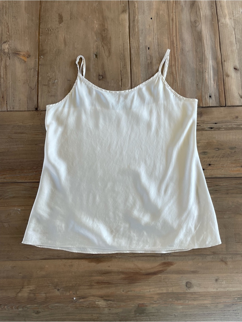 100% Silk Talbots Cream Camisole with Adjustable Straps
